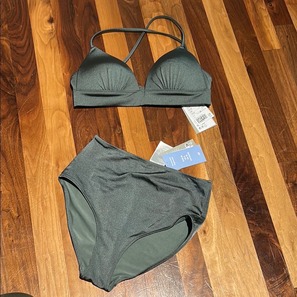 Aerie Bikini Set Swimwear green NWT